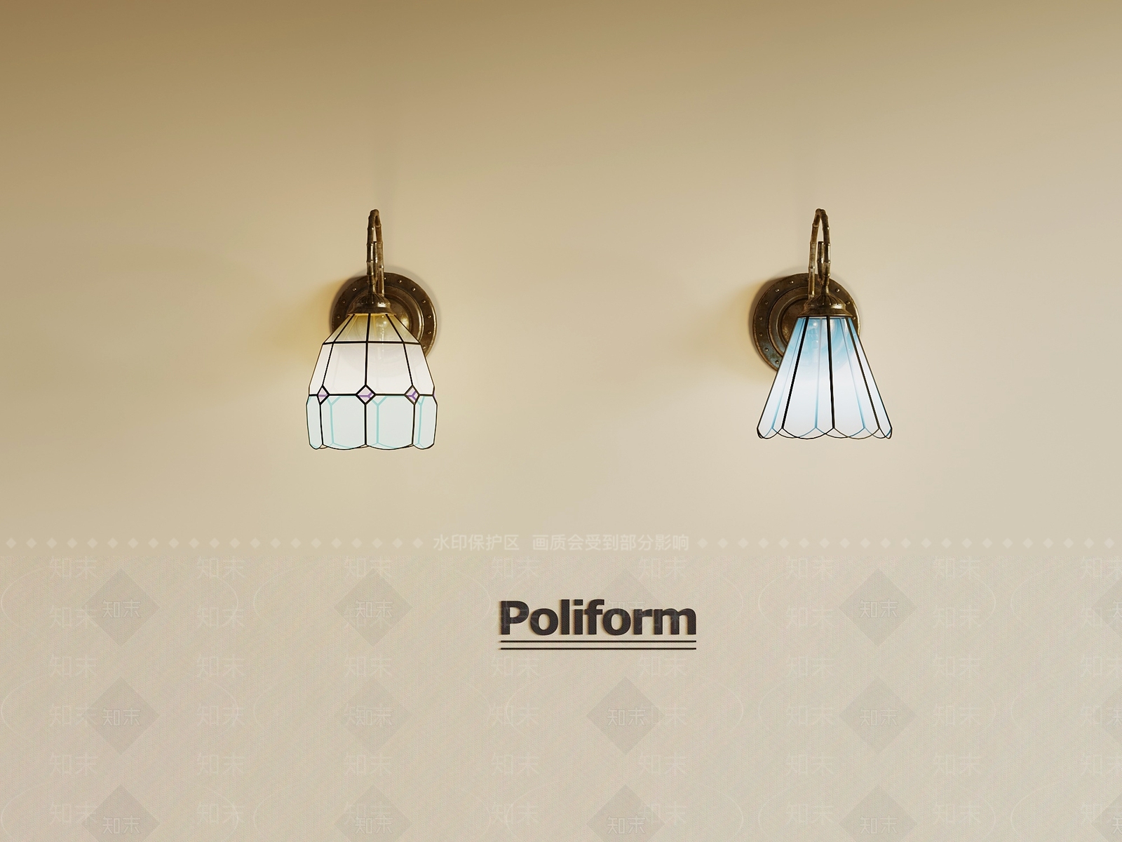 法式壁灯SU模型下载【ID:1191674631】