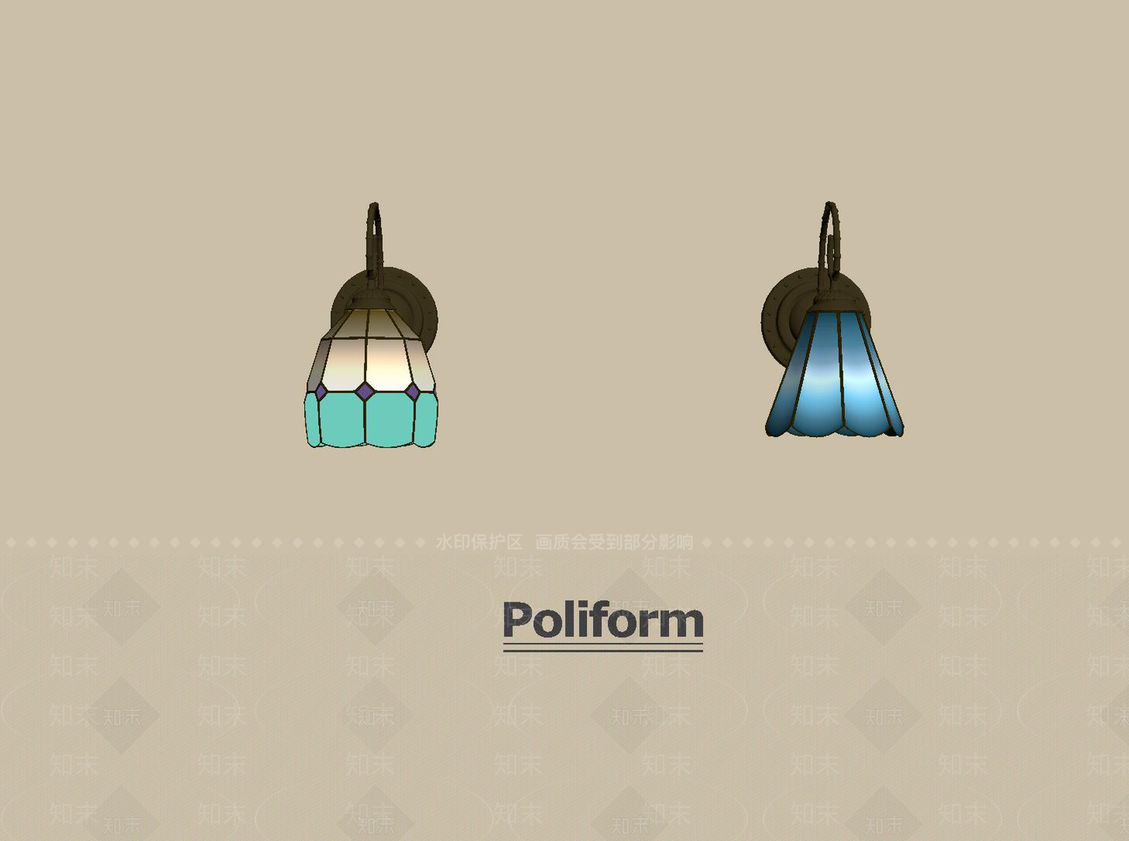 法式壁灯SU模型下载【ID:1191674631】