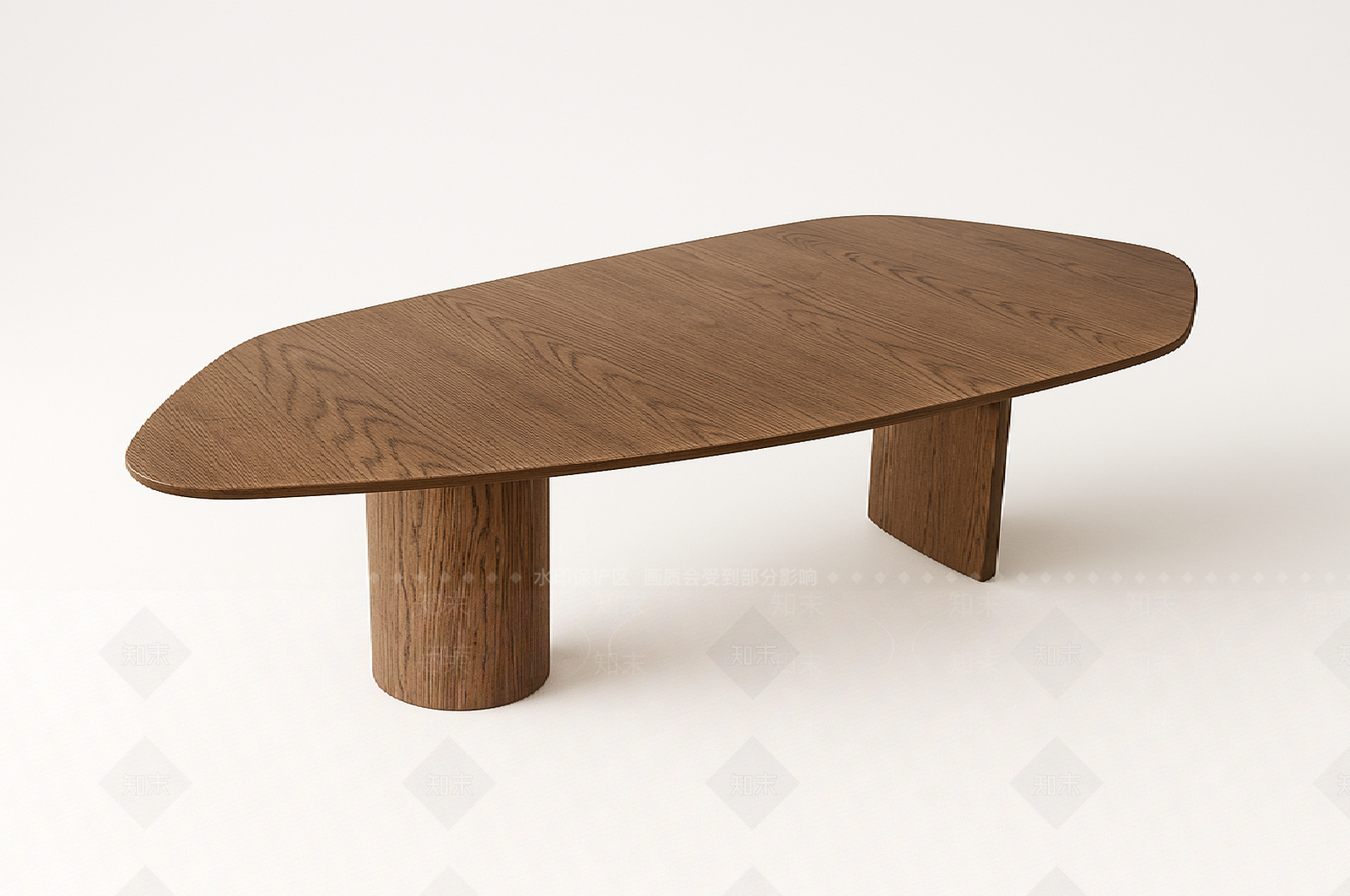 简约原木餐桌SU模型下载【ID:1191680757】