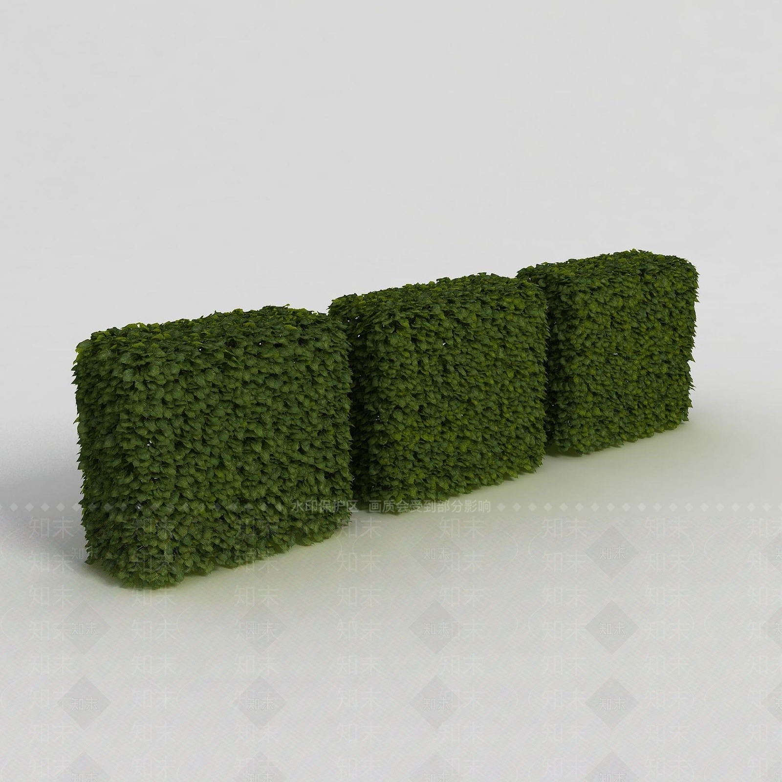 现代长方形灌木3D模型下载【ID:1191682969】