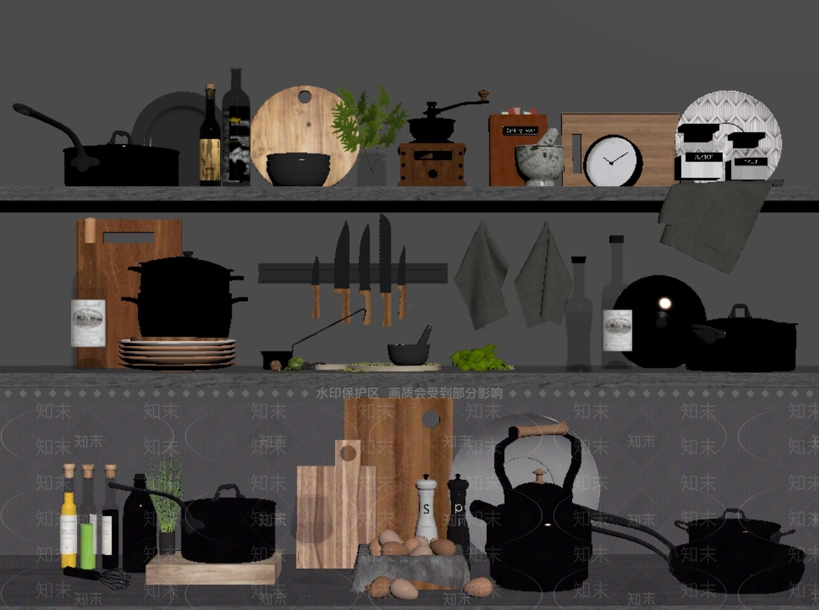 厨具SU模型下载【ID:1191683294】