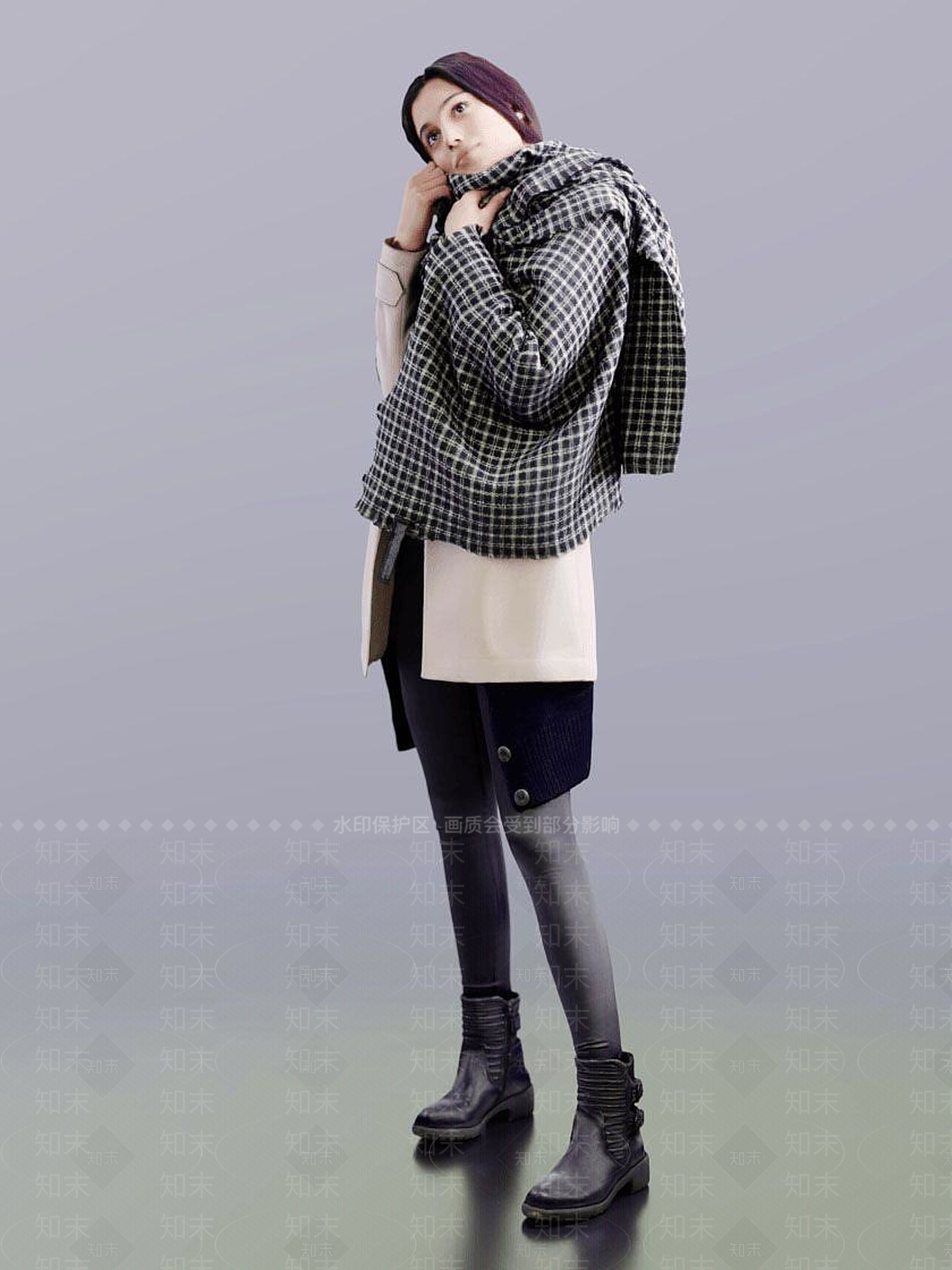 现代美女3D模型下载【ID:1191687233】