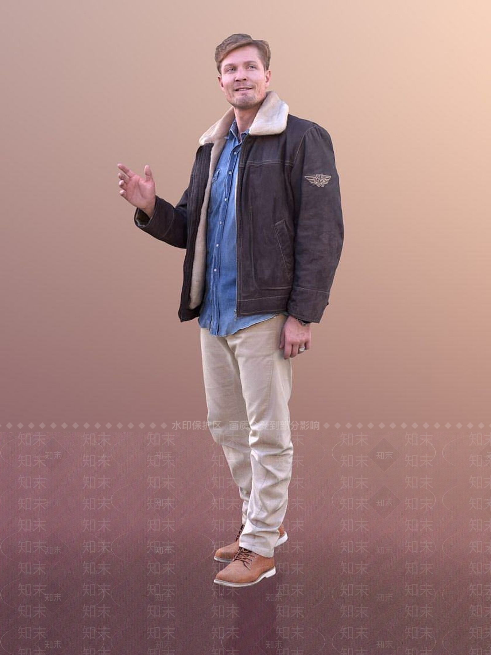 现代冬季男人3D模型下载【ID:1191687359】