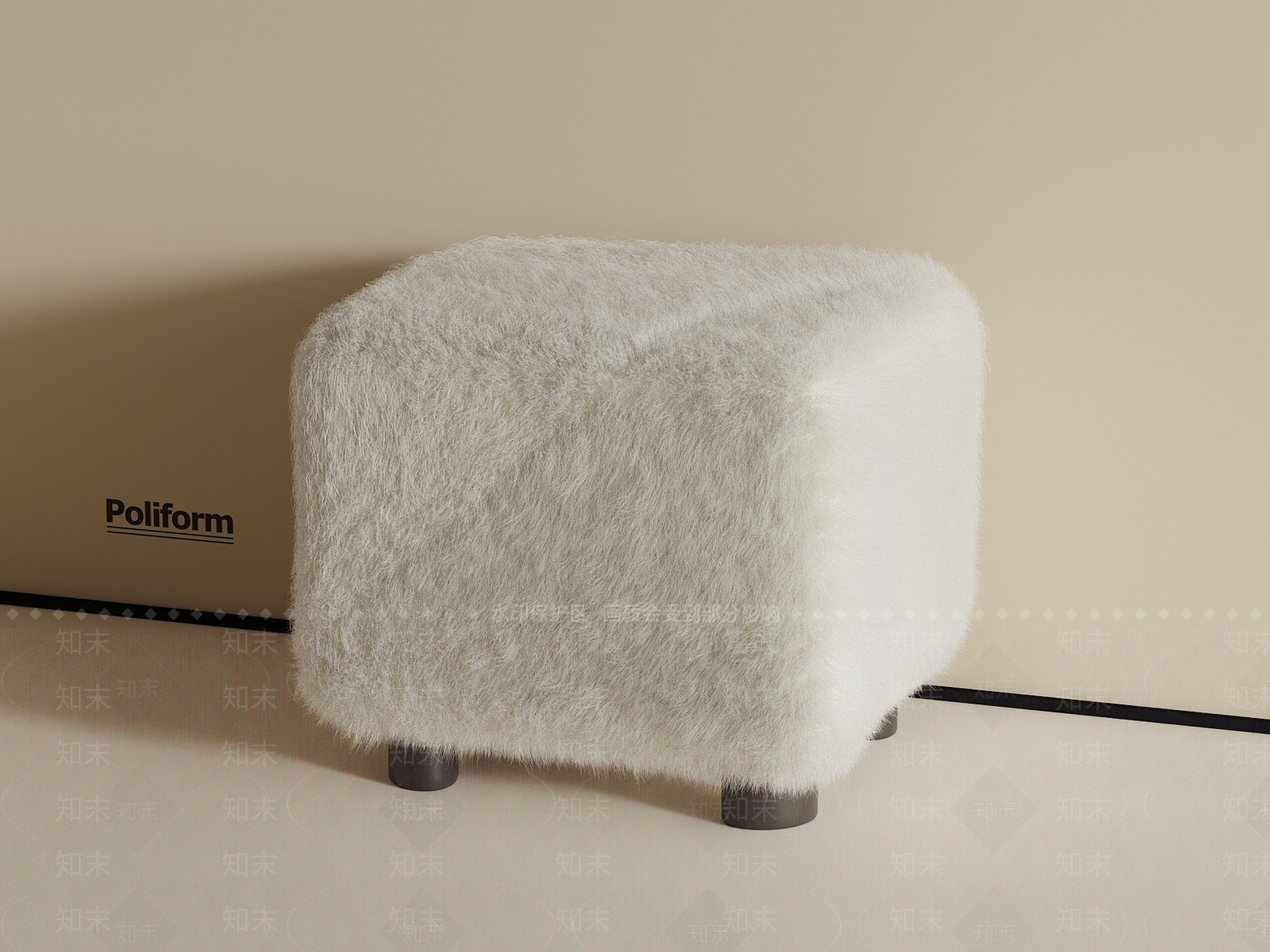 现代沙发凳3D模型下载【ID:1191687522】