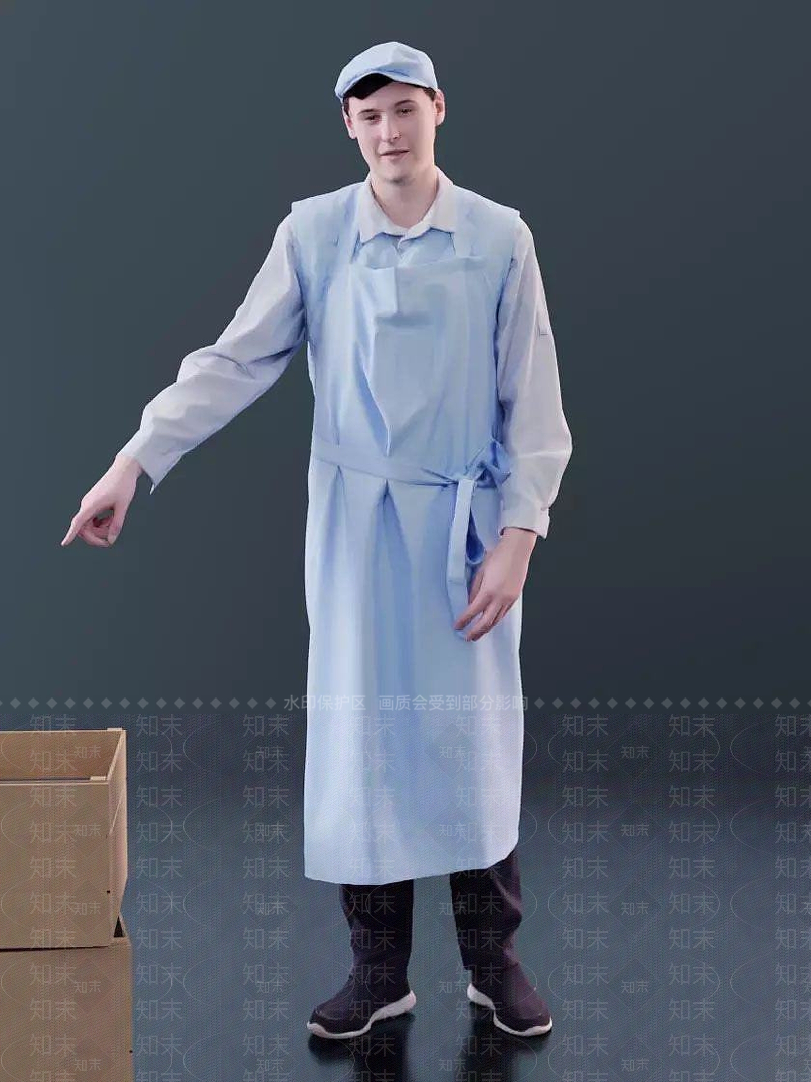 现代服务人员3D模型下载【ID:1191687713】