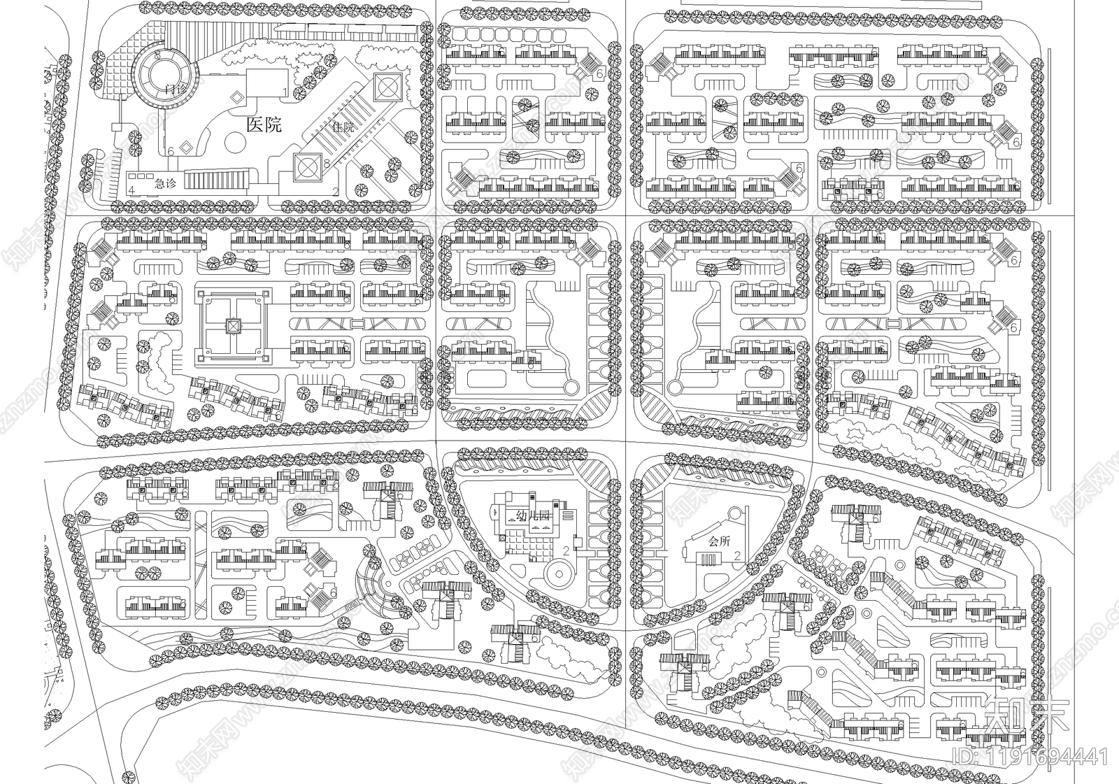 城市规划cad施工图下载【ID:1191694441】