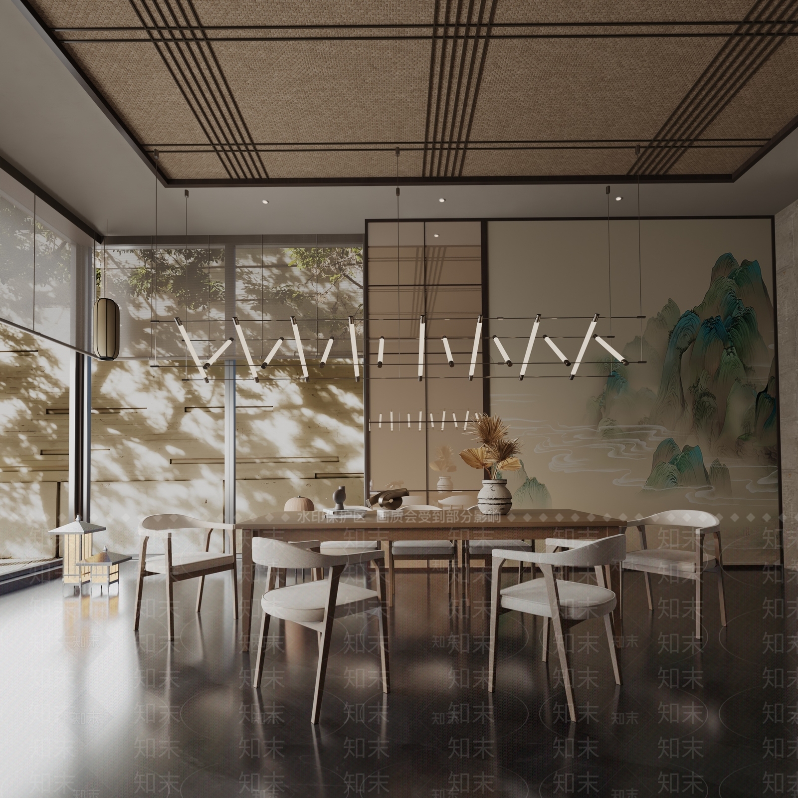 现代餐桌3D模型下载【ID:1191694610】