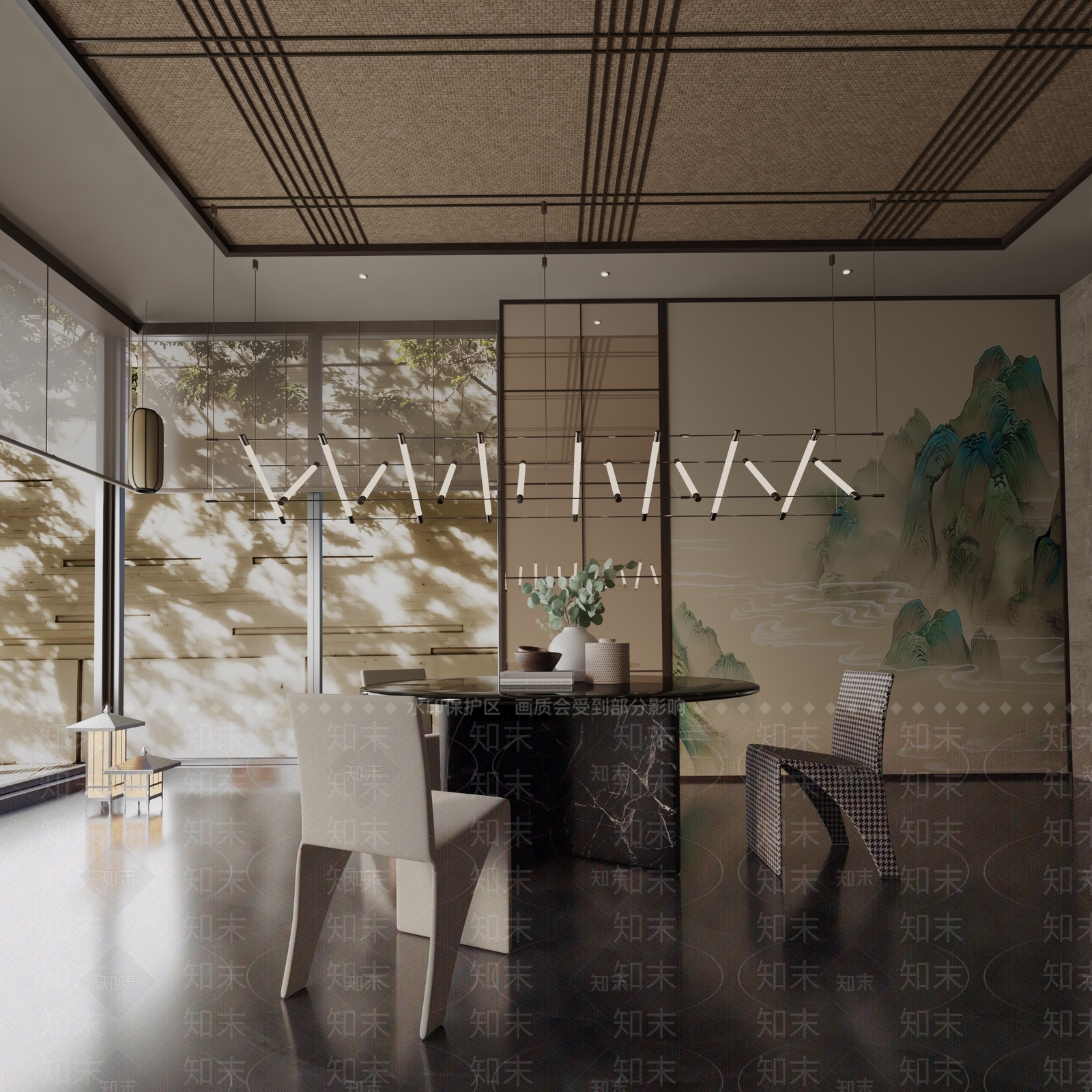 现代餐桌3D模型下载【ID:1191696869】