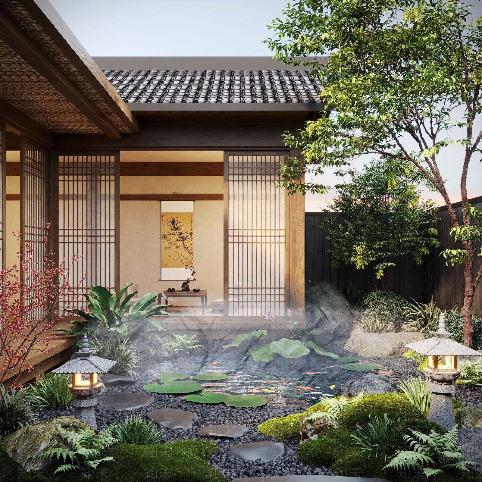 新中式庭院3D模型下载【ID:1191697741】