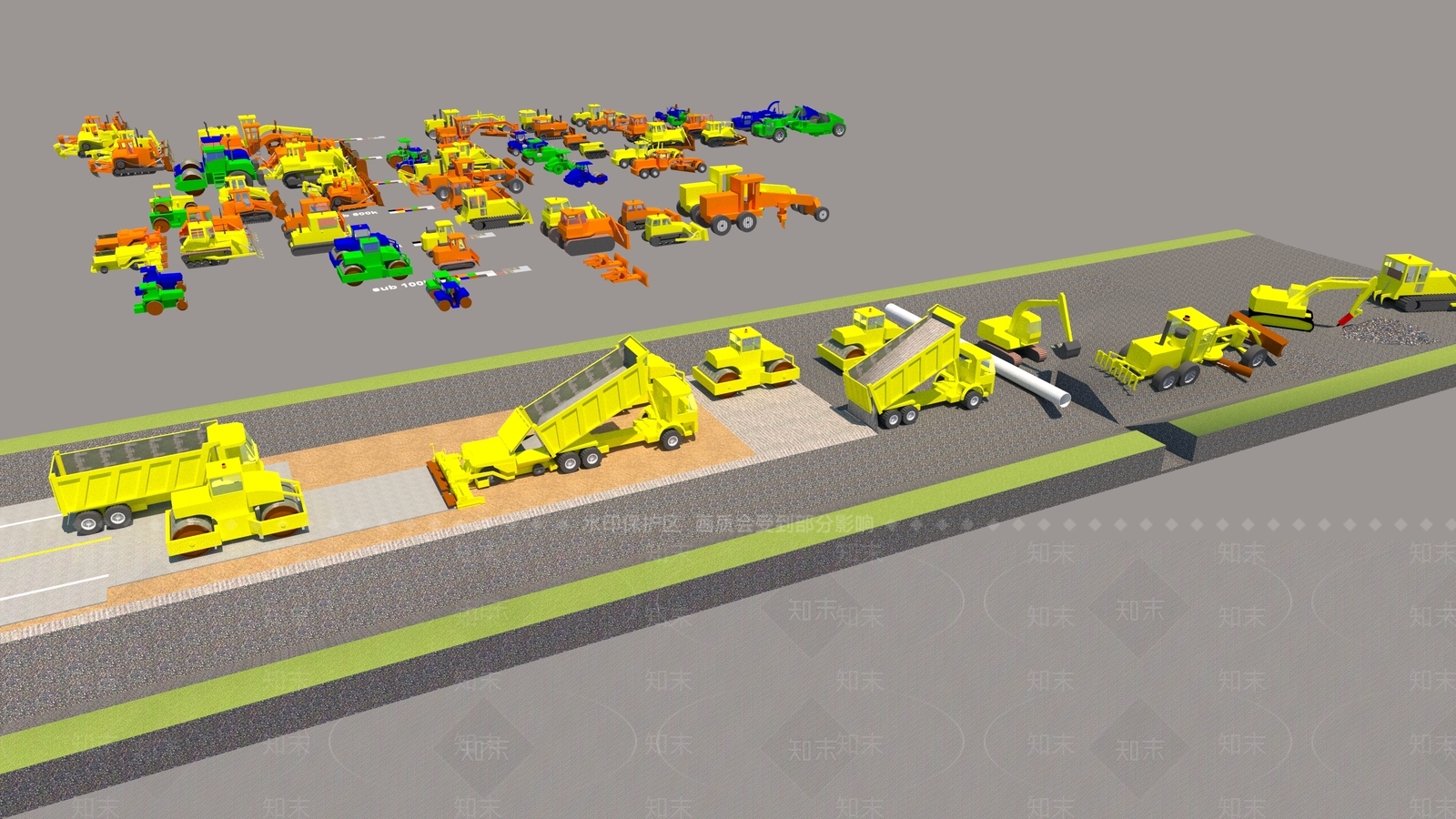 工程车SU模型下载【ID:1191698775】