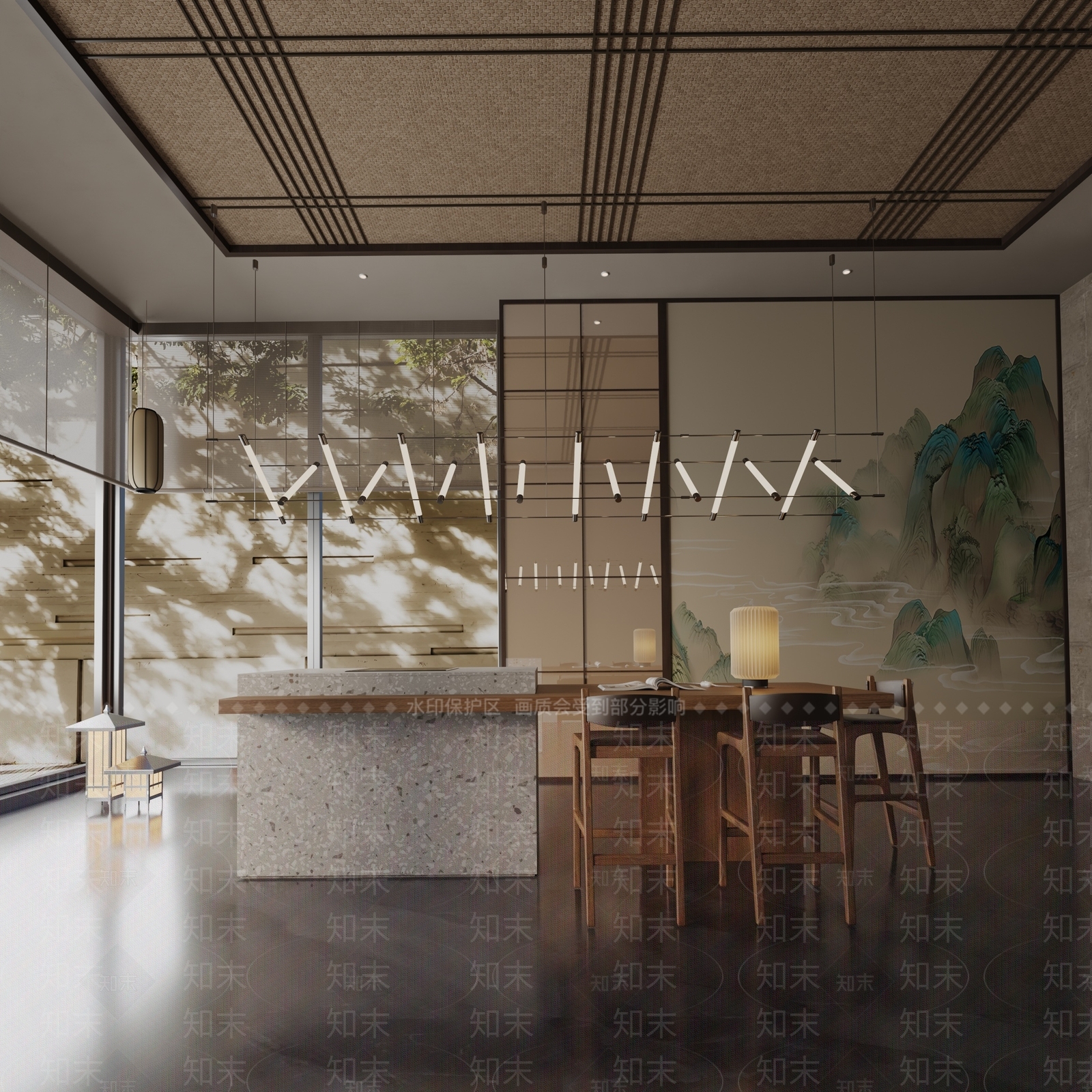 现代餐桌3D模型下载【ID:1191699432】