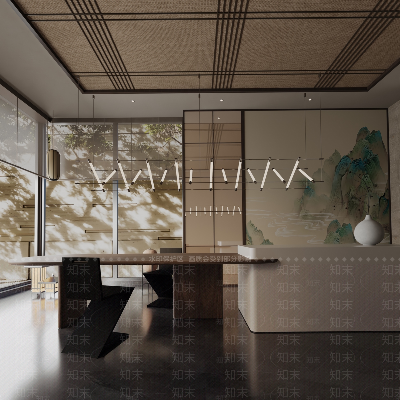 现代餐桌3D模型下载【ID:1191699700】