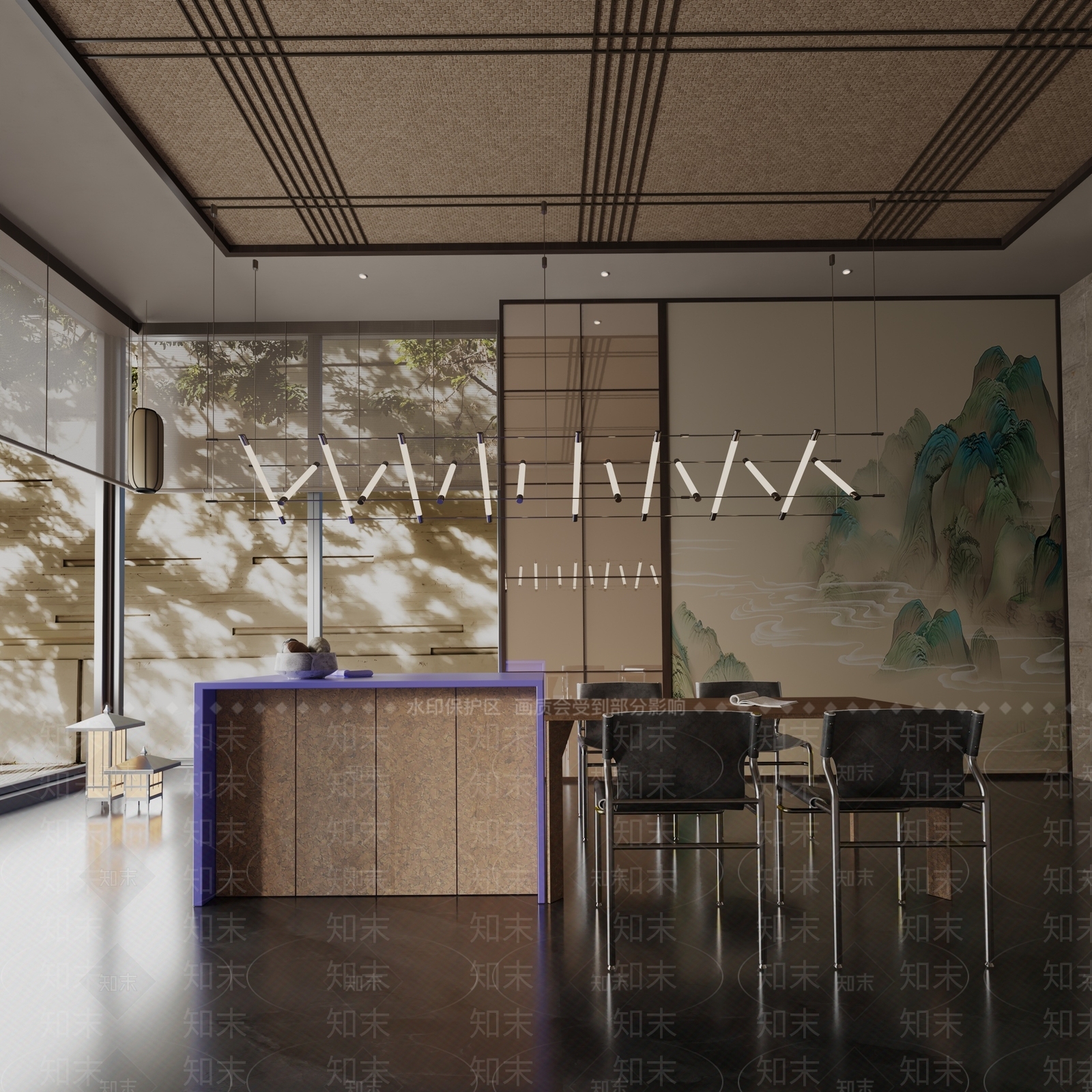 现代餐桌3D模型下载【ID:1191702728】