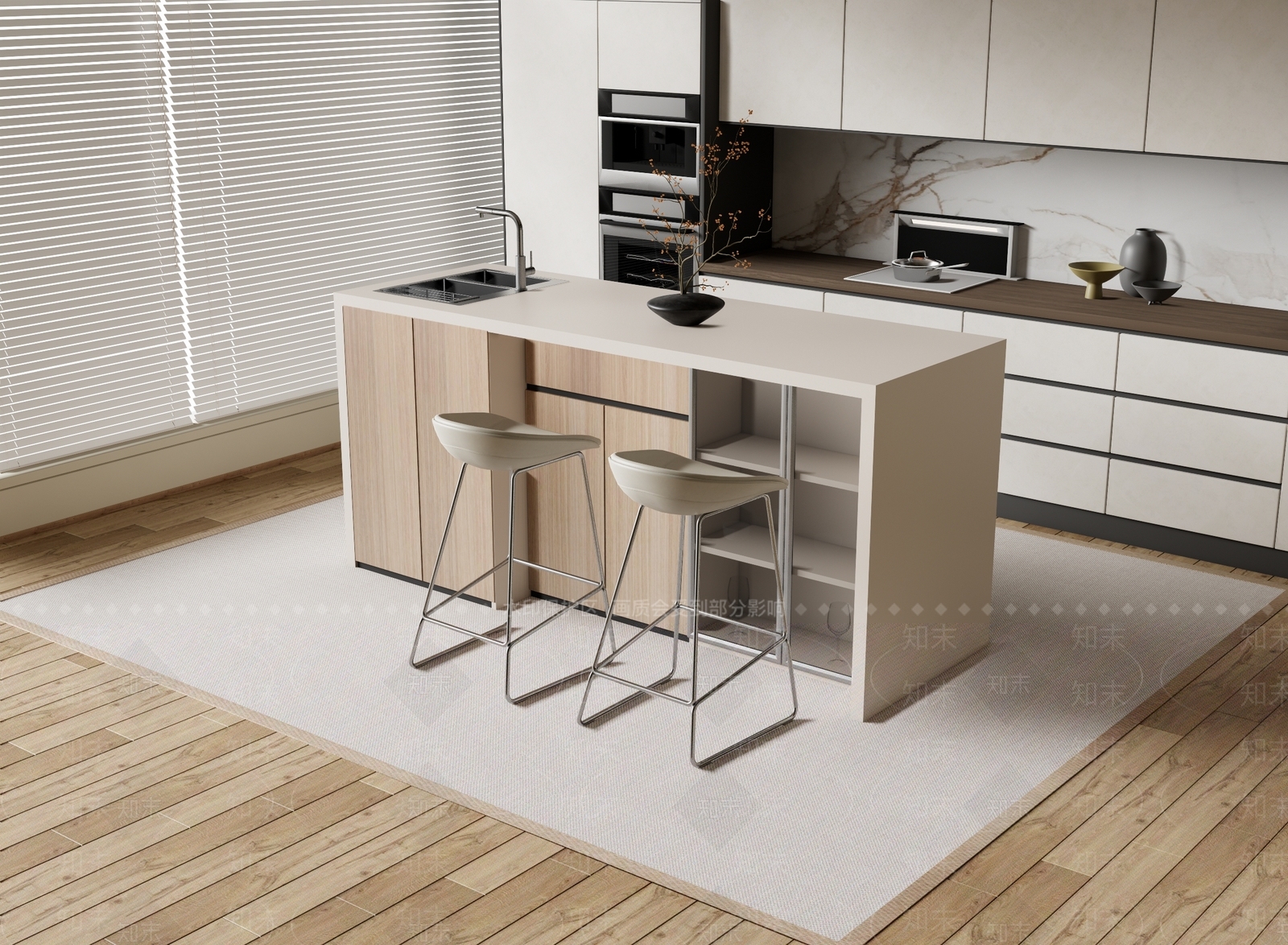 现代吧台3D模型下载【ID:1191702789】