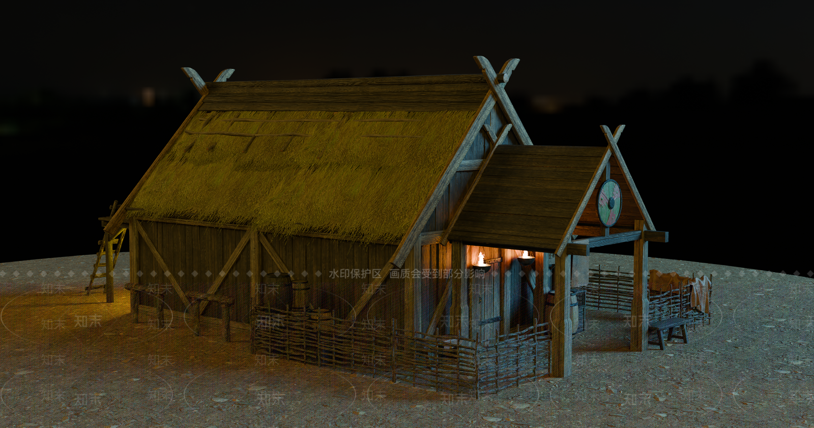 复古北欧风格建筑SU模型下载【ID:1191703397】