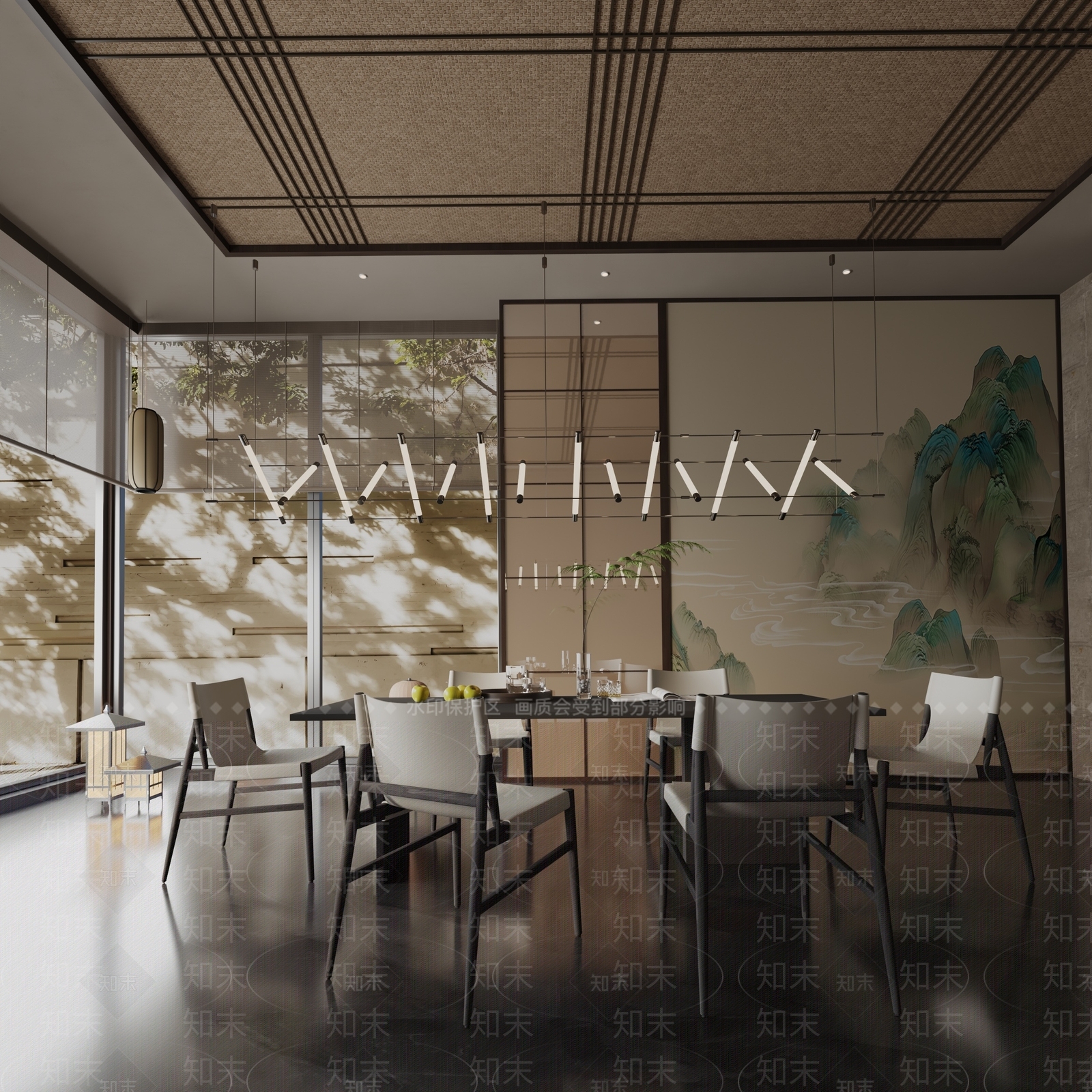 现代餐桌3D模型下载【ID:1191703483】