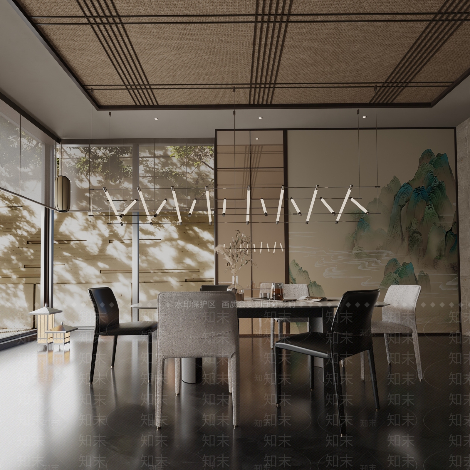 现代餐桌3D模型下载【ID:1191706070】