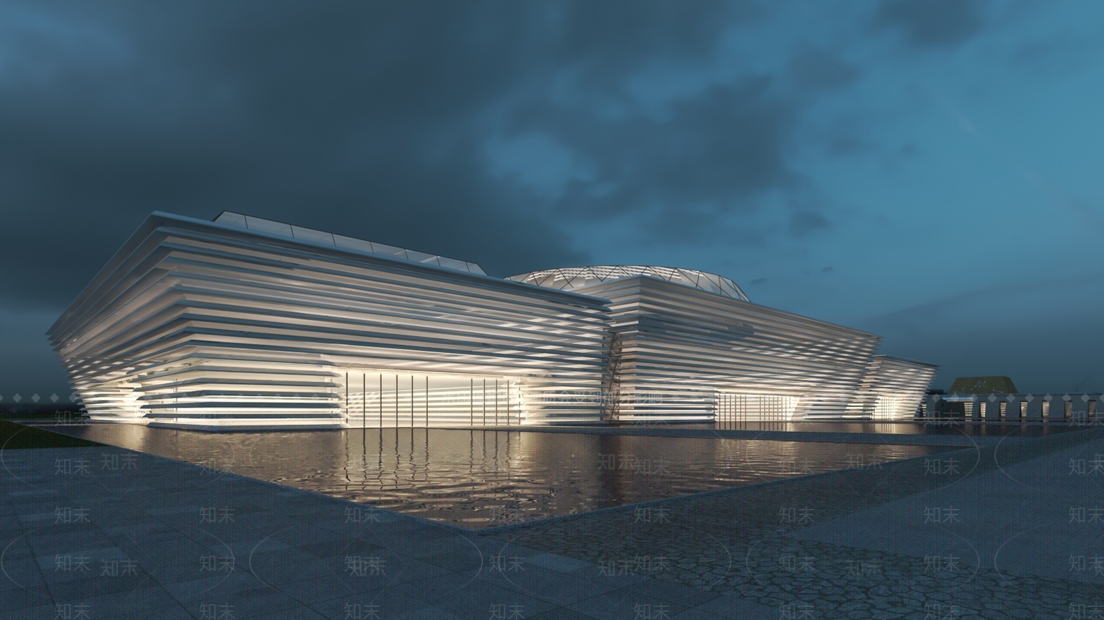 现代艺术风格建筑3D模型下载【ID:1191706589】