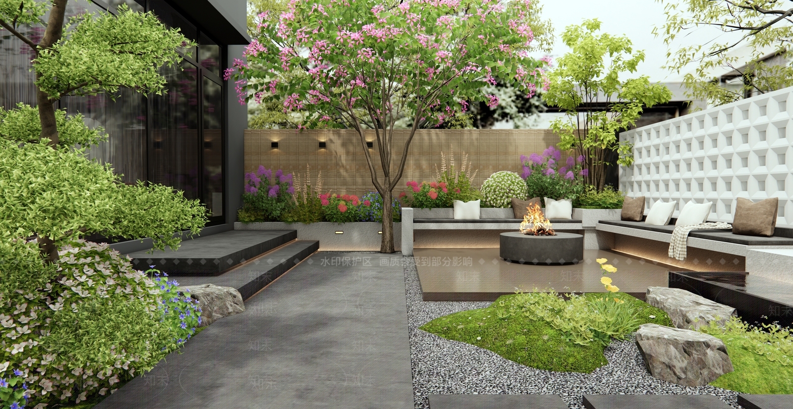 现代庭院3D模型下载【ID:1191707119】