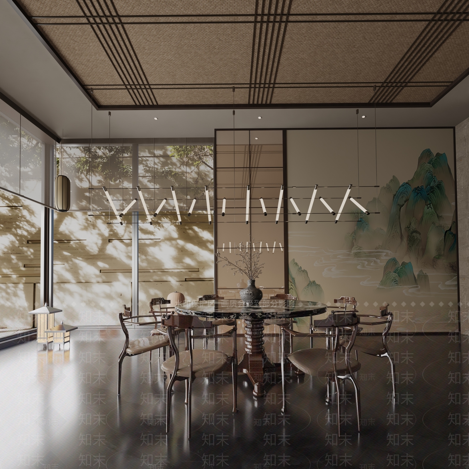 现代餐桌3D模型下载【ID:1191707428】