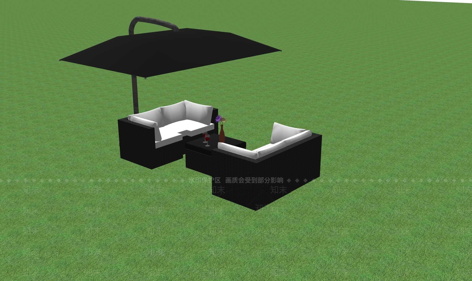 现代卡座沙发SU模型下载【ID:1191708004】