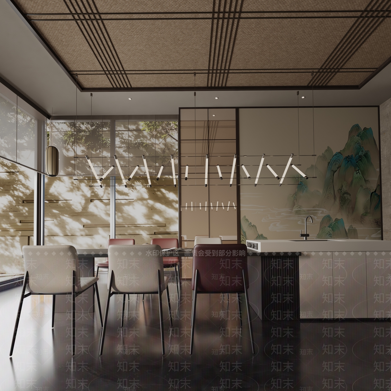 现代餐桌3D模型下载【ID:1191709522】