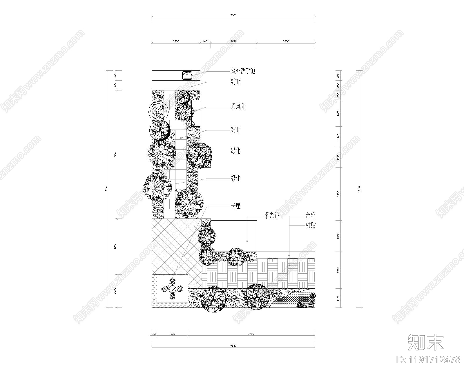 景观平面图cad施工图下载【ID:1191712478】