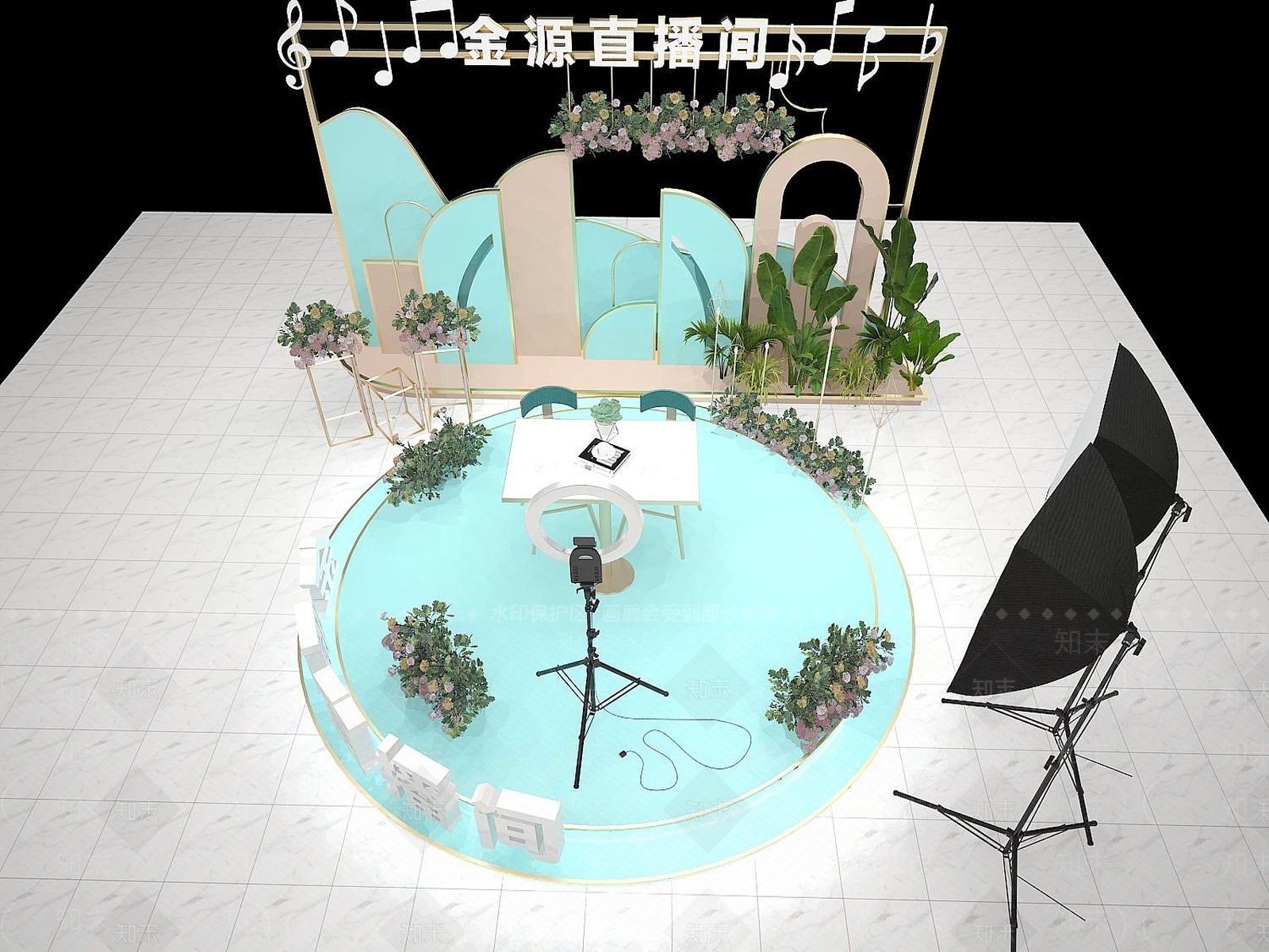 网红直播间3D模型下载【ID:1191712550】