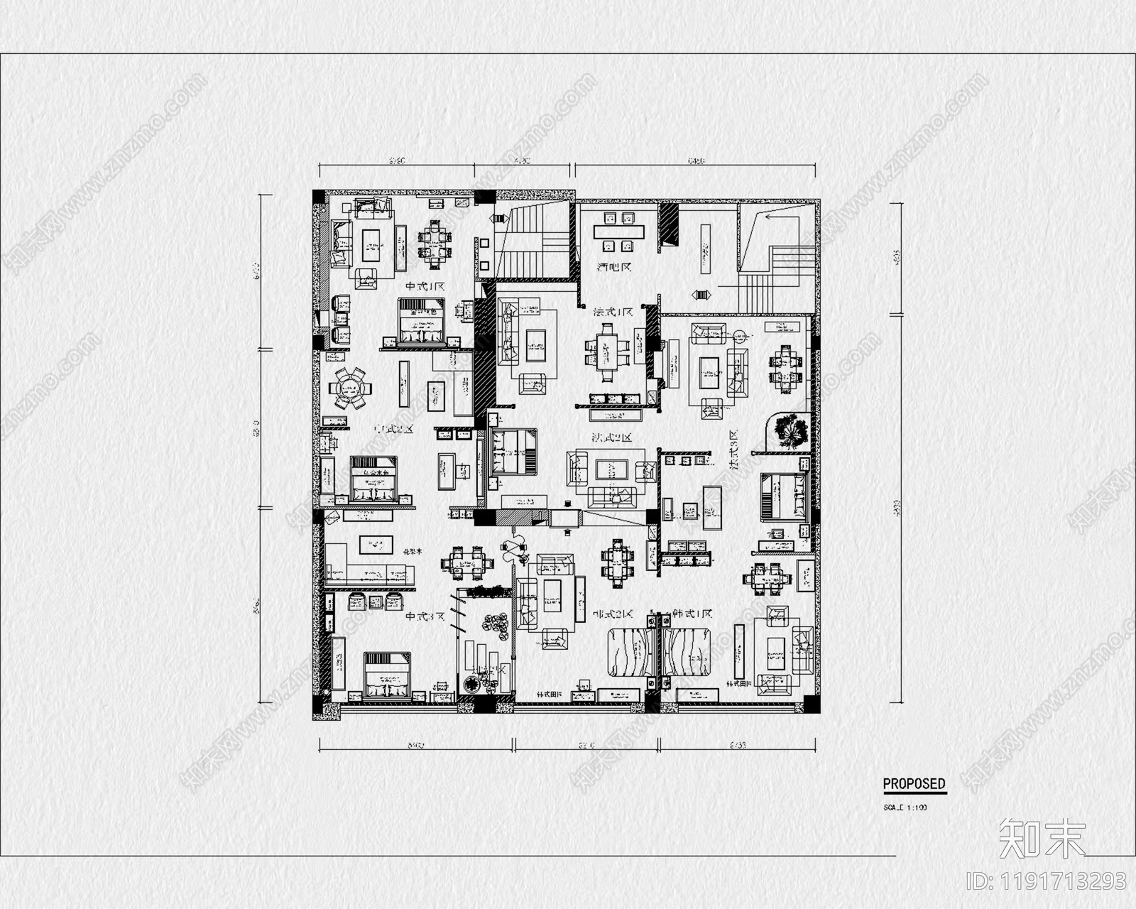 家具展厅cad施工图下载【ID:1191713293】
