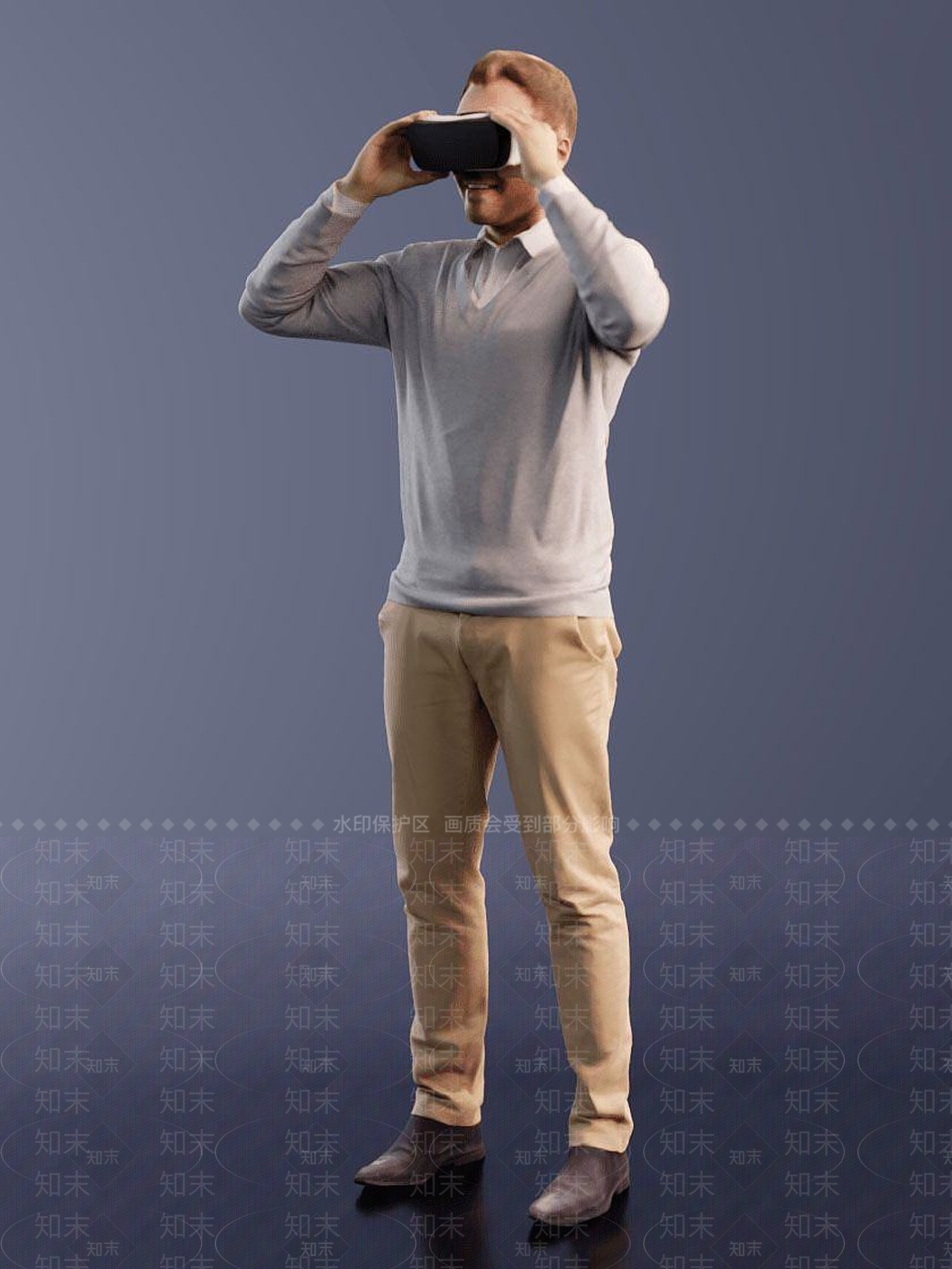 现代手机vr人物3D模型下载【ID:1191714727】