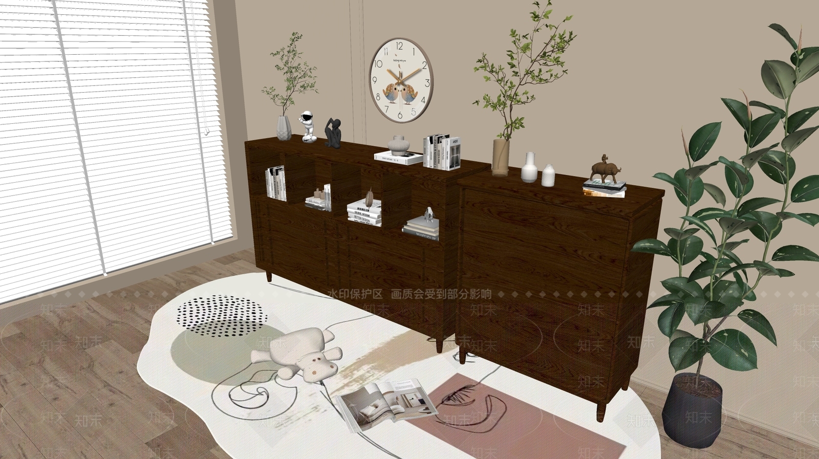 现代斗柜SU模型下载【ID:1191716346】