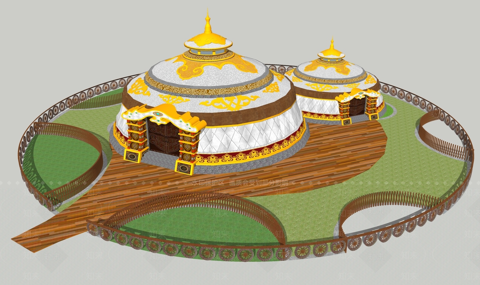 新中式其他景观小建筑SU模型下载【ID:1191717453】