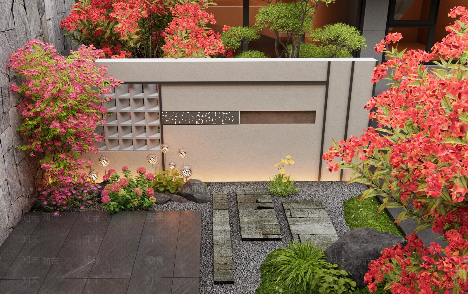 现代景墙3D模型下载【ID:1191717442】