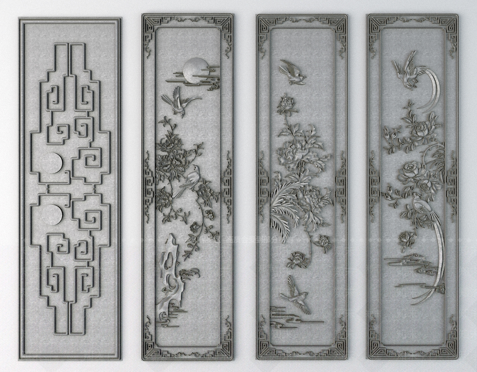 中式雕花3D模型下载【ID:1191717887】