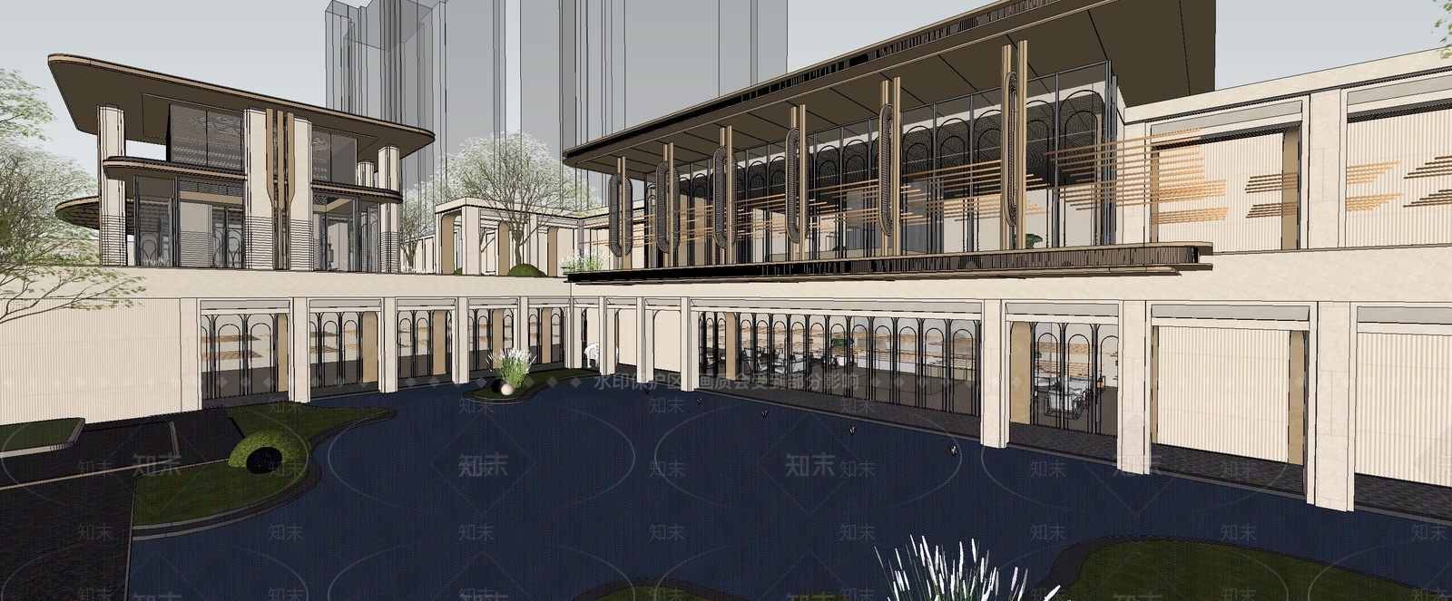 现代多层住宅SU模型下载【ID:1191717853】