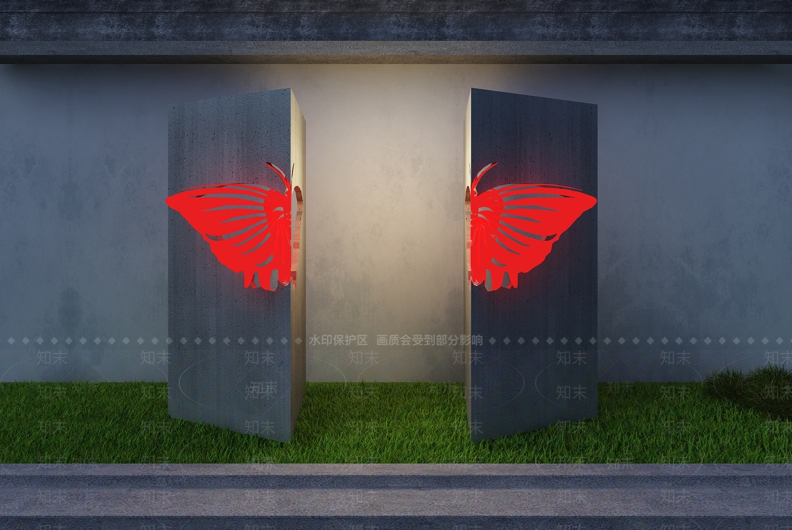现代景观雕塑3D模型下载【ID:1191719015】