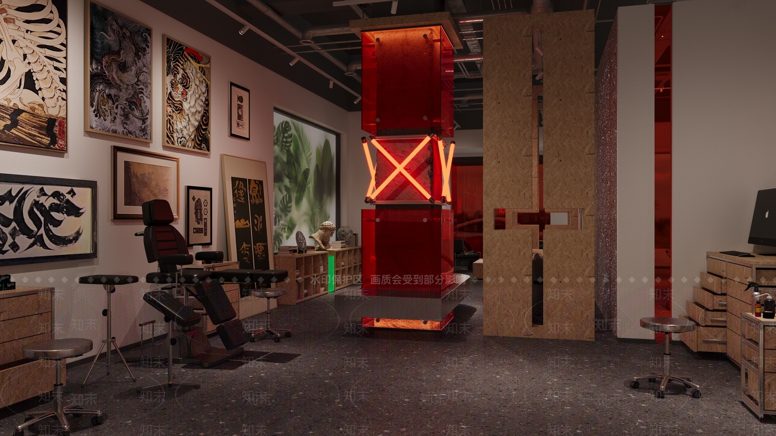 现代复古其他商业空间3D模型下载【ID:1191727808】