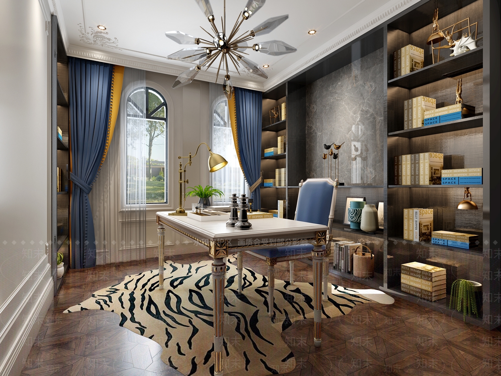 北欧书房3D模型下载【ID:1191721806】