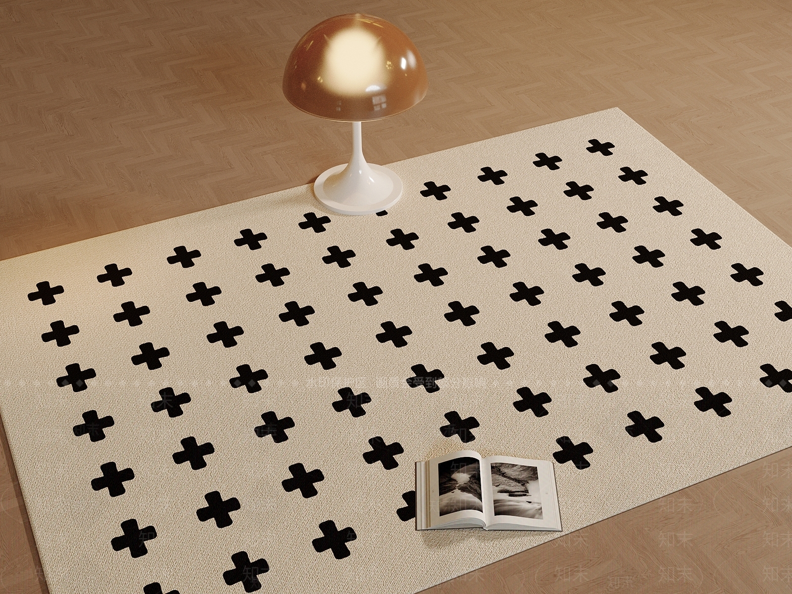 现代法式地毯3D模型下载【ID:1191724268】