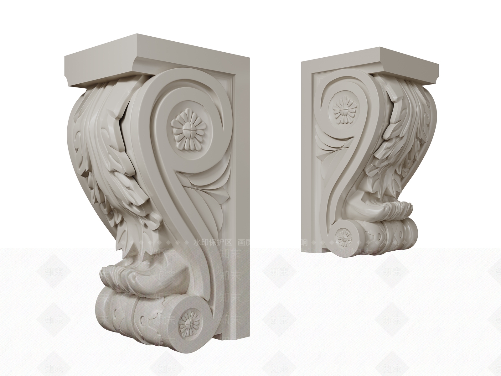 法式欧式柱子SU模型下载【ID:1191725138】