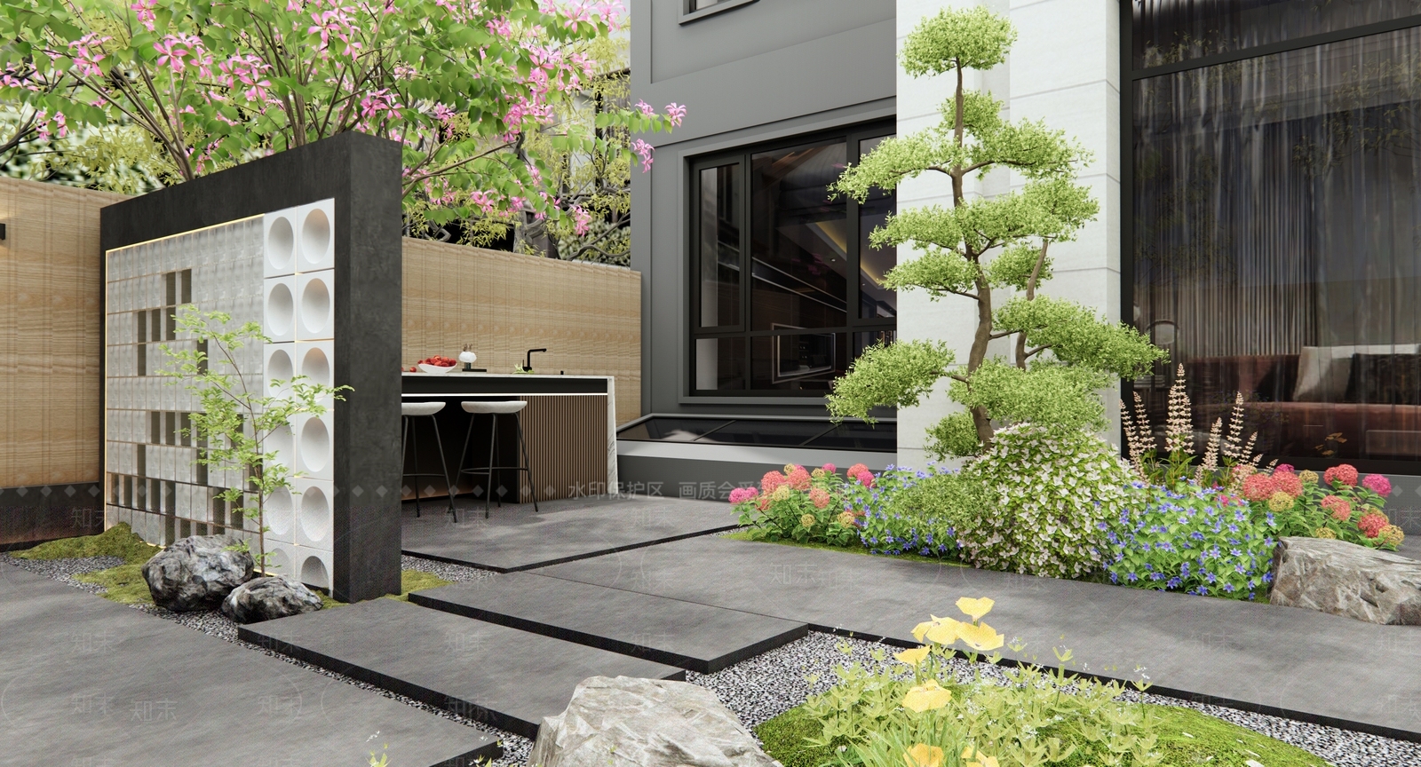 现代庭院3D模型下载【ID:1191724773】