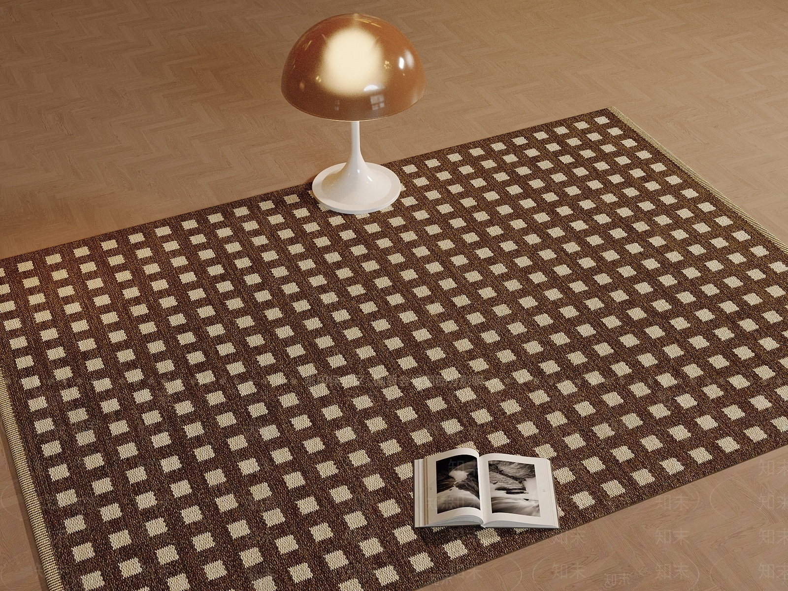 现代中古地毯3D模型下载【ID:1191725080】