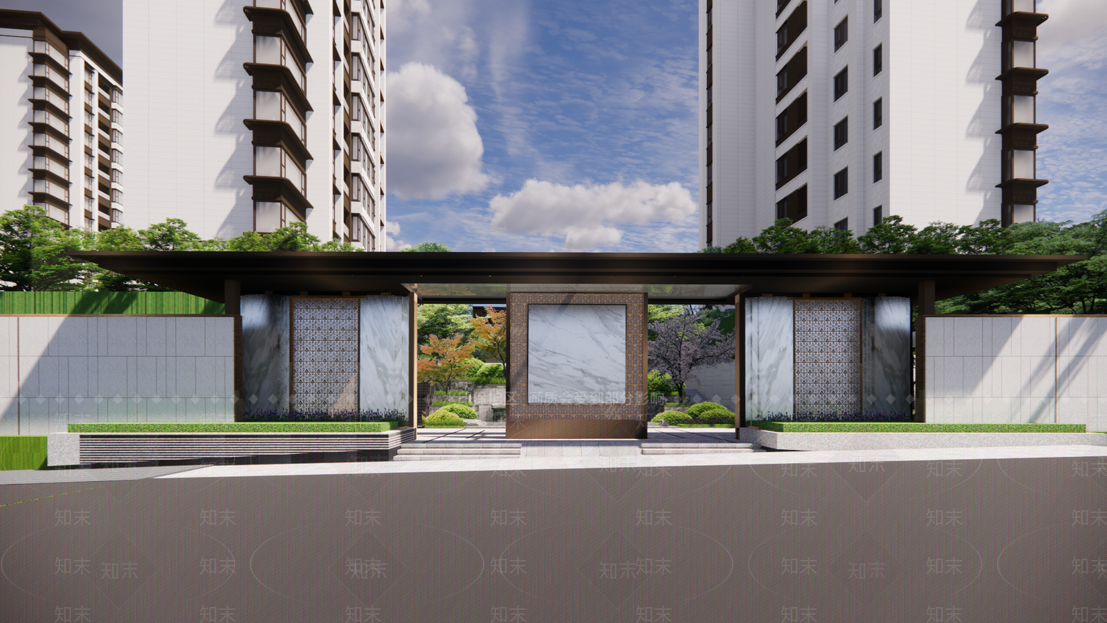 现代小区建筑SU模型下载【ID:1191728973】