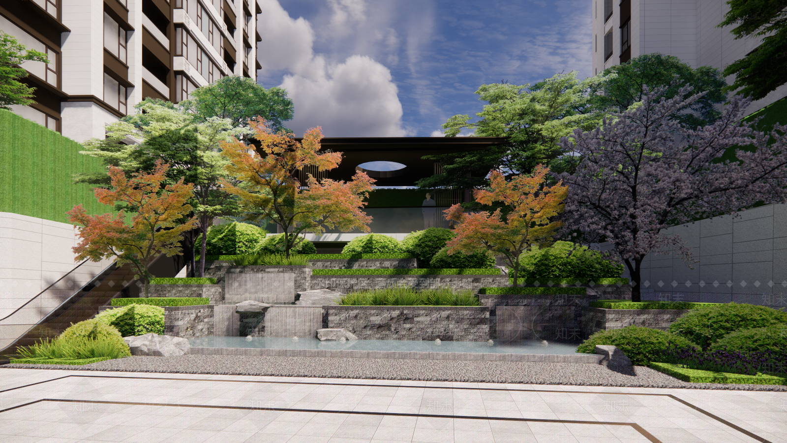 现代小区建筑SU模型下载【ID:1191728973】