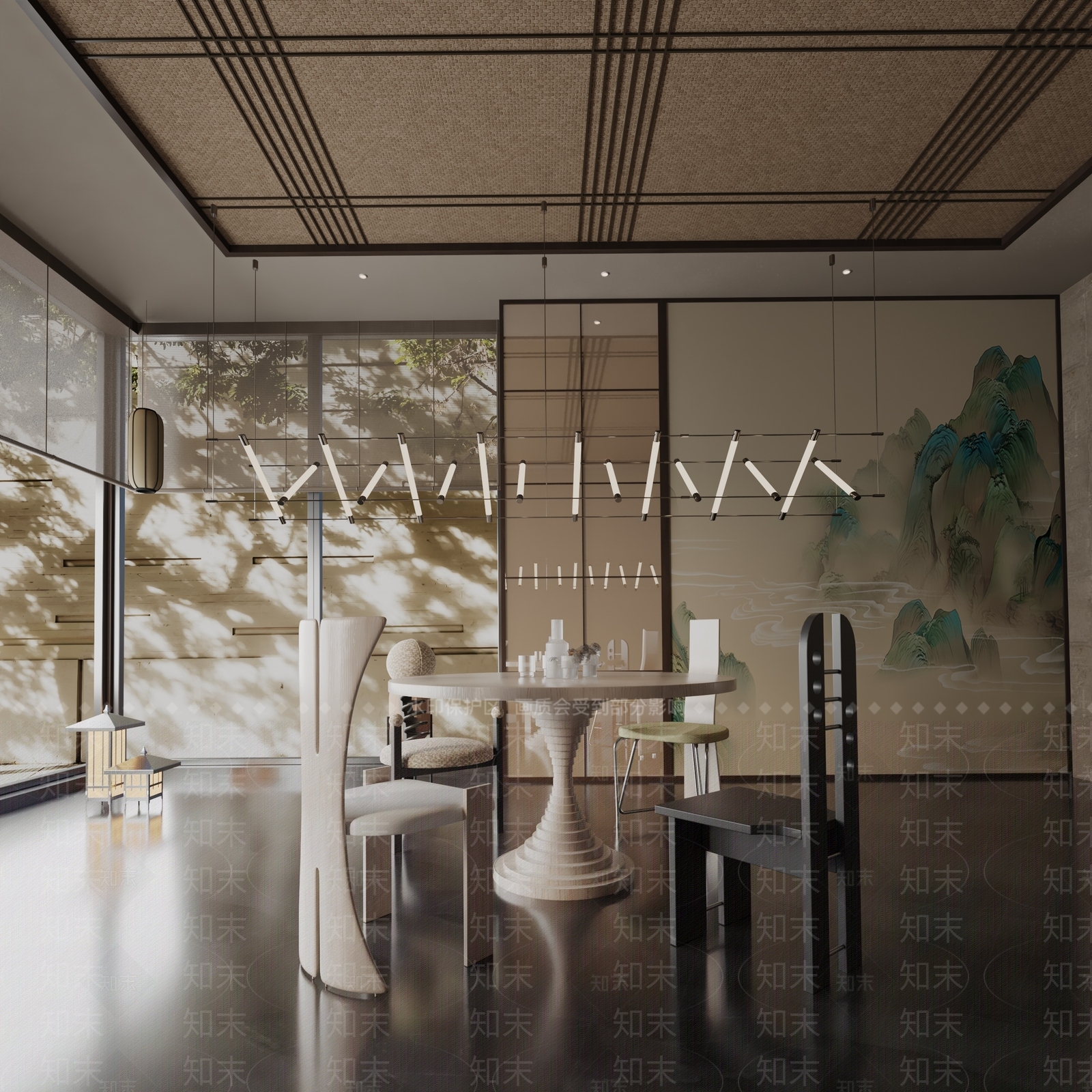 现代餐桌3D模型下载【ID:1191733010】
