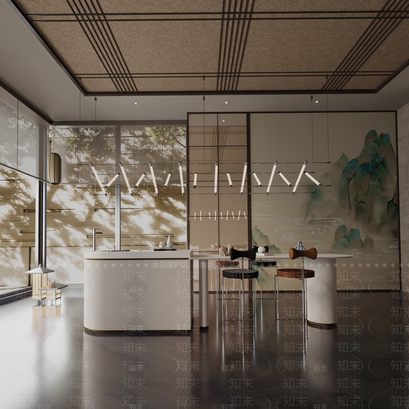 现代餐桌3D模型下载【ID:1191733429】