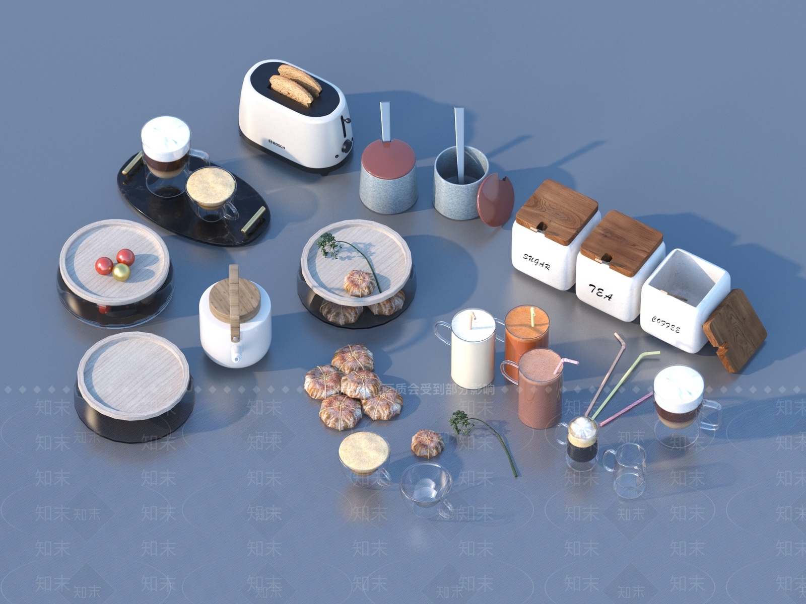 厨房用品3D模型下载【ID:1191733597】