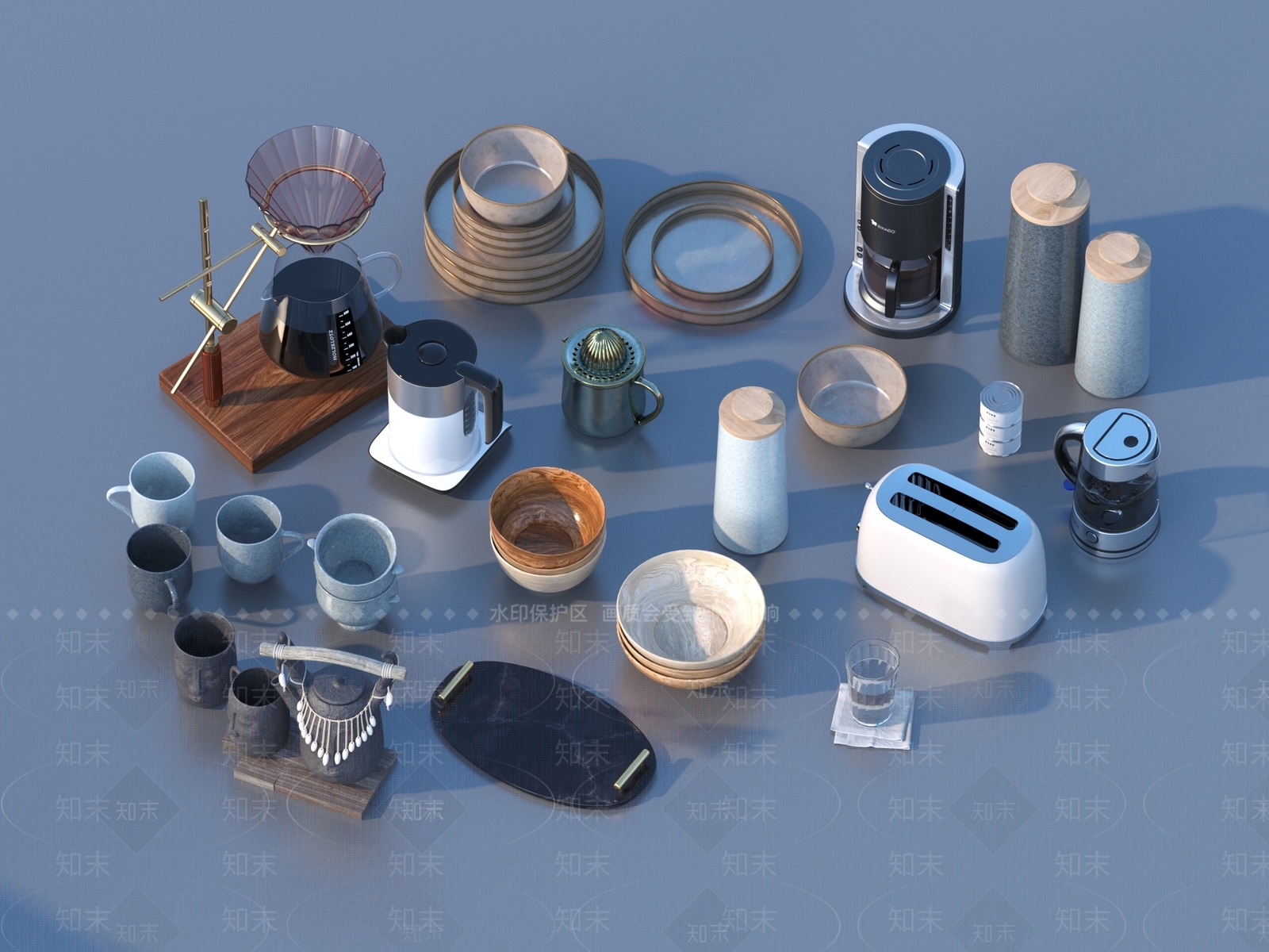 厨房用品3D模型下载【ID:1191733760】