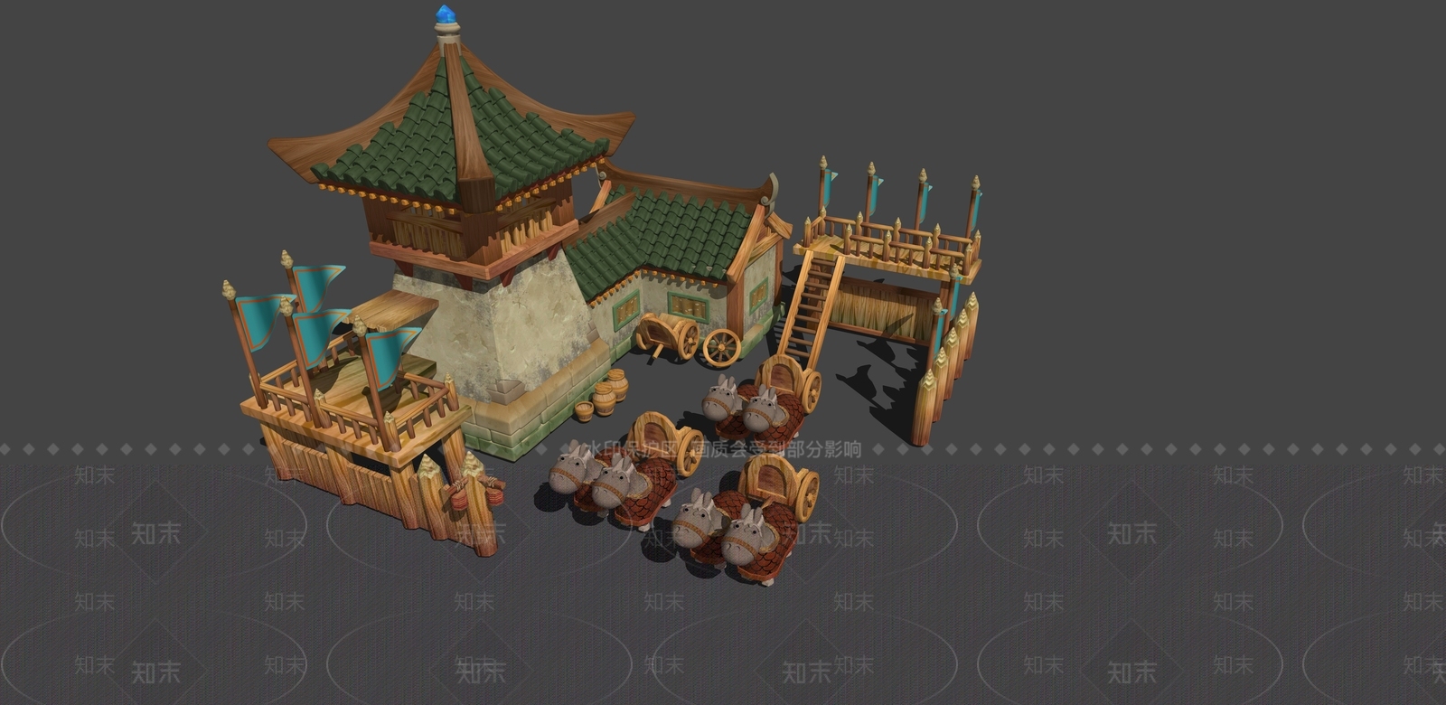 复古中古古建筑SU模型下载【ID:1191737268】