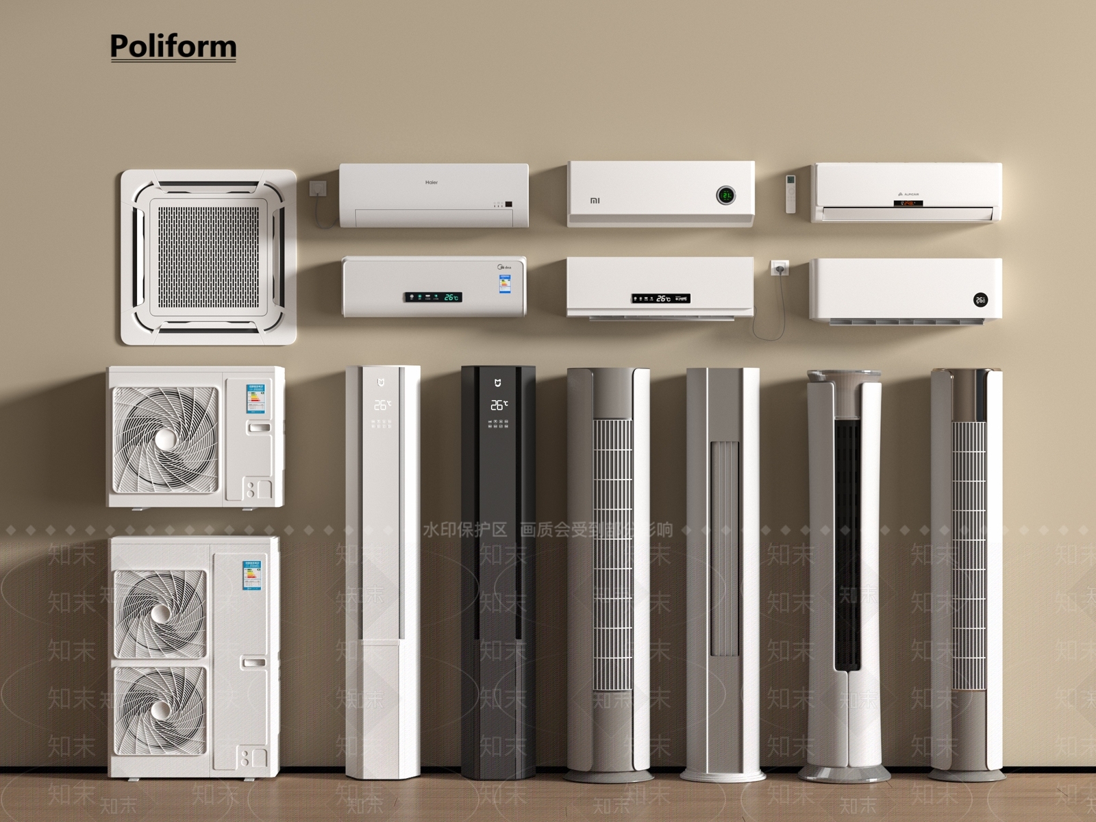 空调3D模型下载【ID:1191741064】